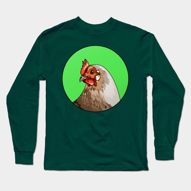 Chicken Long Sleeve T-Shirt by BoombasticArt